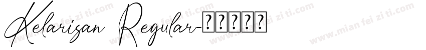 Kelarisan Regular字体转换